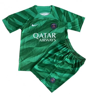 Paris Saint-Germain Målmand Replika Babytøj Hjemmebanesæt Børn 2023-24 Kortærmet (+ Korte bukser)